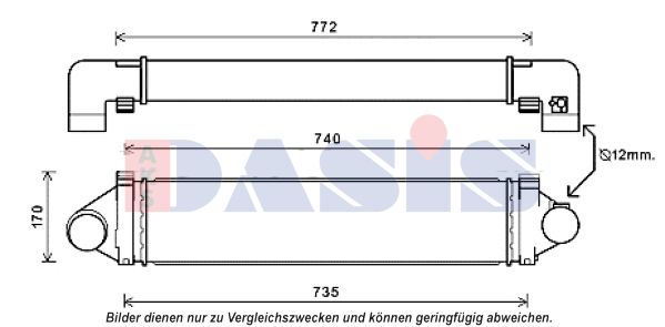 AKS DASIS tarpinis suslėgto oro aušintuvas, kompresorius 377008N